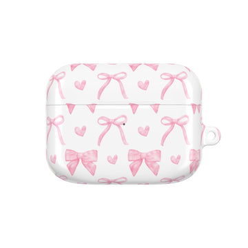 Cute Pink Bow AirPod Case Protectors, Aesthetic Earbuds Cover, Gift for Her, Stylish Tech Accessory