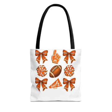 Orange Themed Game Day Tote Bag - College Commitment & Graduation Gift - School Pride Design