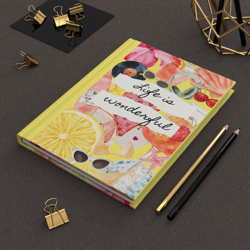 Colorful Hardcover Journal - Life is Wonderful, Inspirational Diary, Gift for Writers, Fun Notes, Creative Journal, Vibrant Stationery