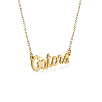 Florida Gators Script Necklace - 18K Gold Plated
