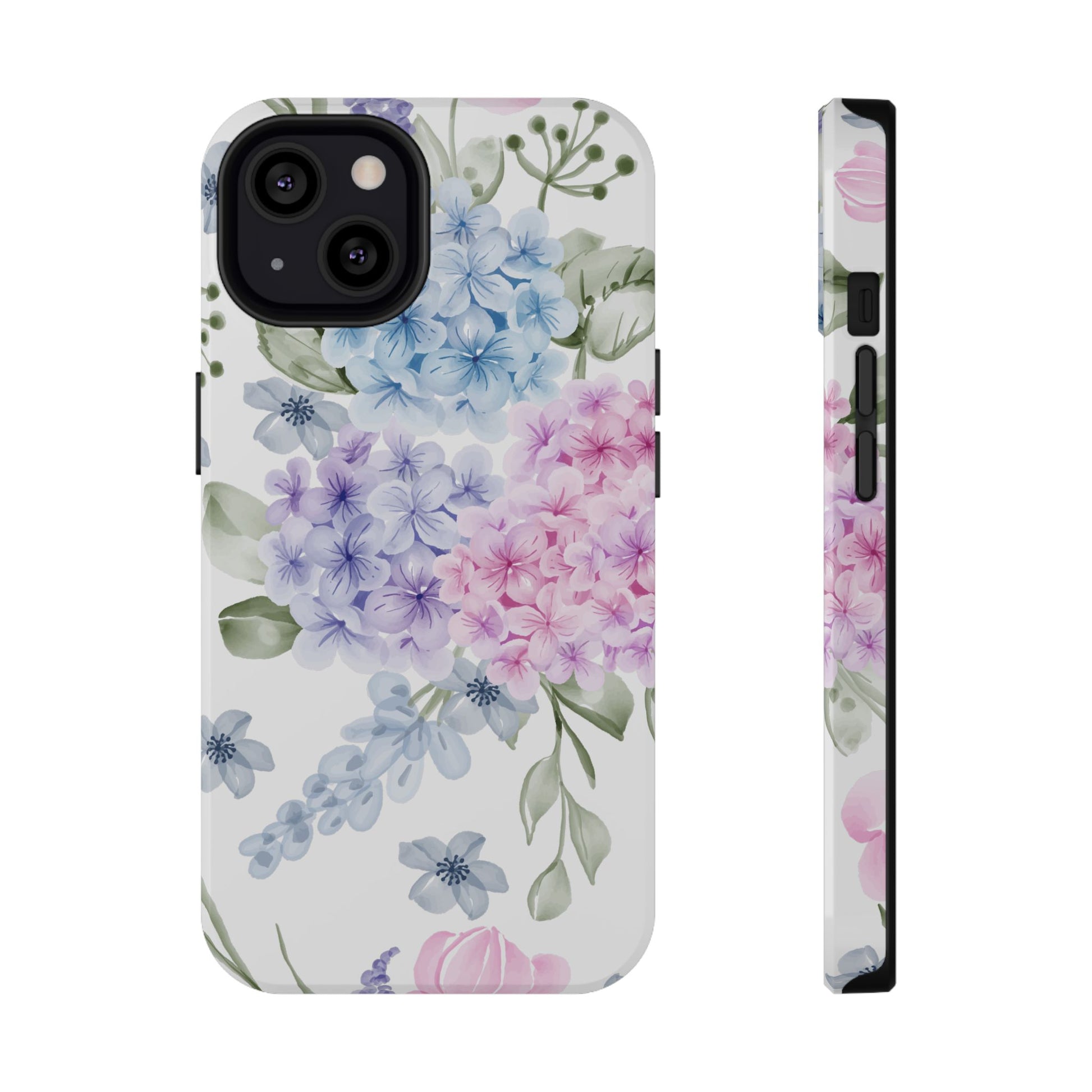 Phone case with floral design on a white background