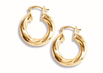 Views & Co. Gold Twist Earrings Set