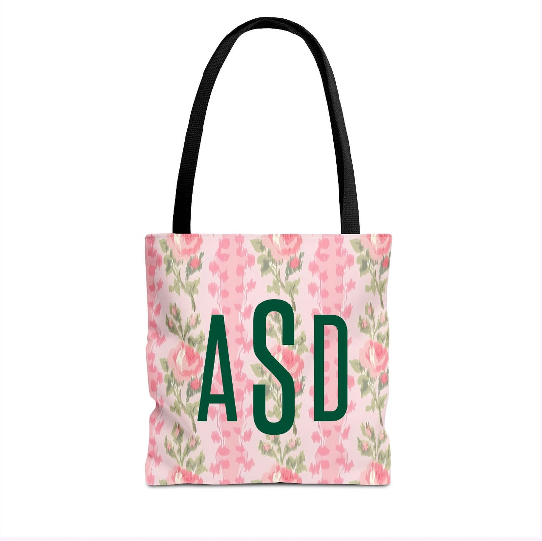 Customizable Elegant Pink Floral Tote