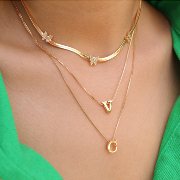 Views & Co Initial Letter Necklace Set