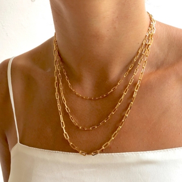 Petite Layered Link Necklace Set