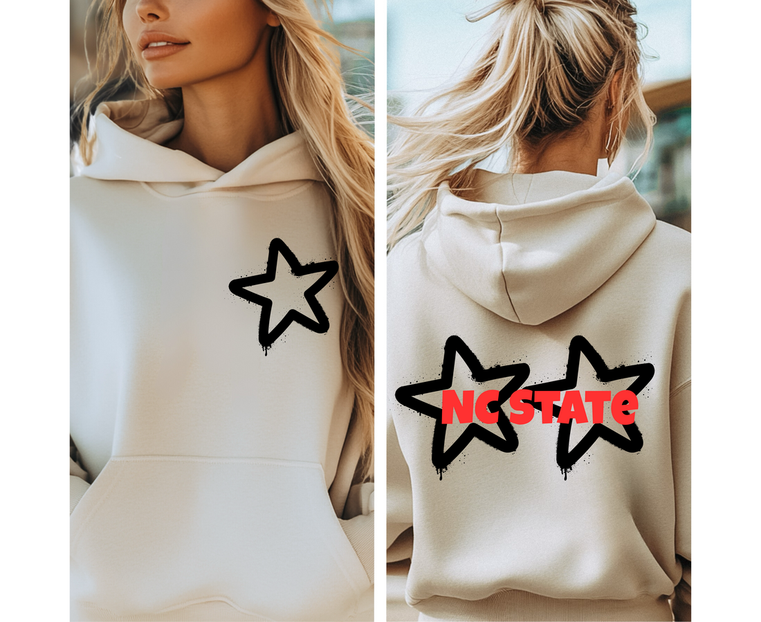 Customizable: 2 Graffiti Star Heavy Blend Hoodie