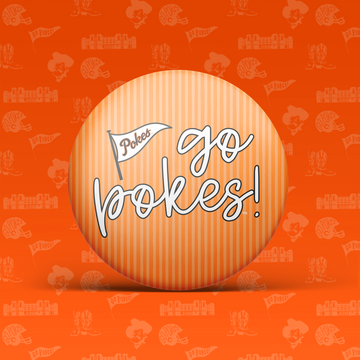 Go Pokes Pinstripe Button