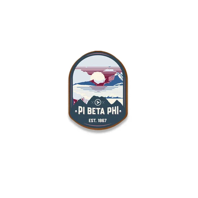 Pi Beta Phi Richardson 112 UV Print Leatherette Patch Trucker Hat - Ventura