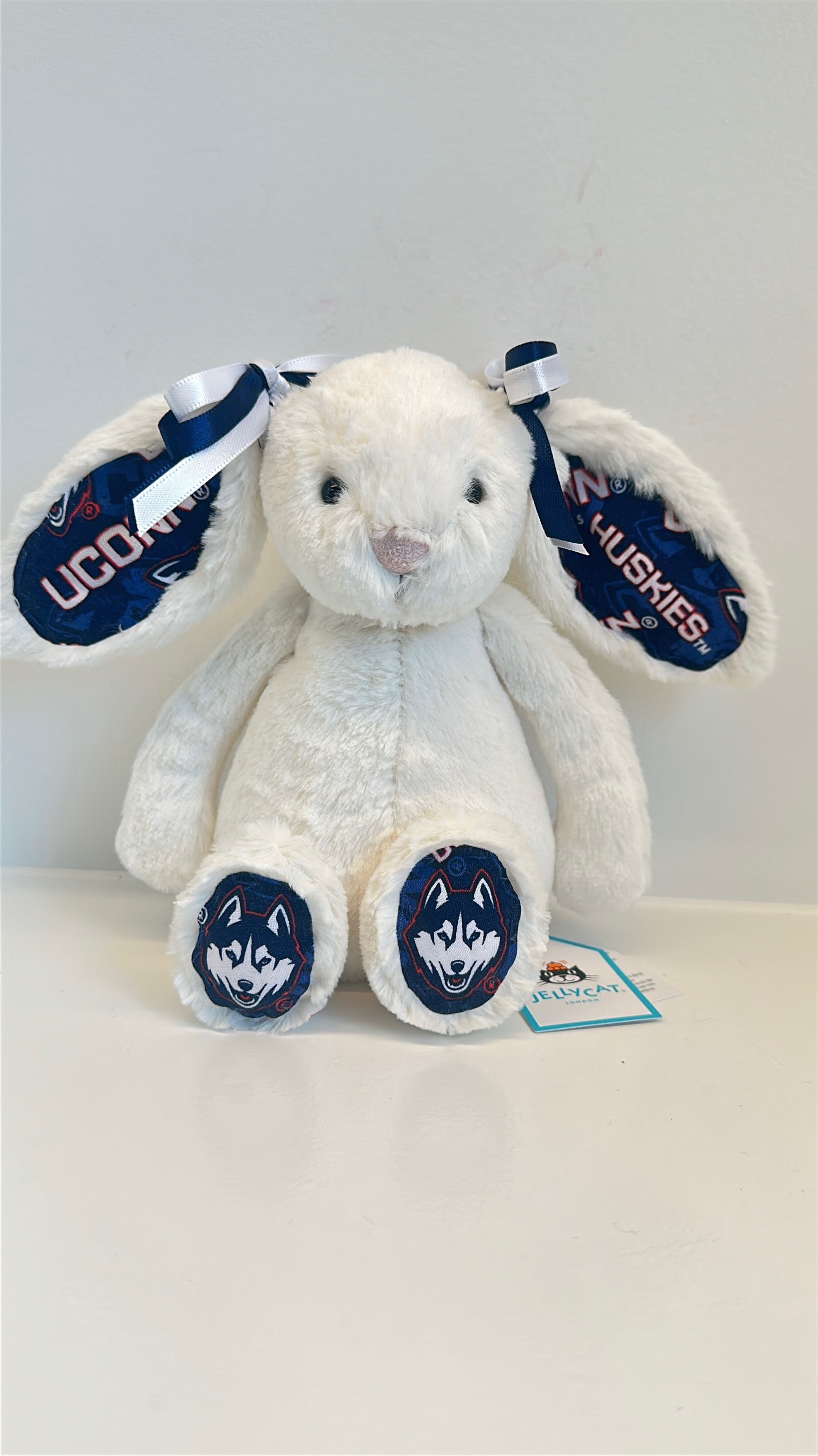 University of Connecticut (UConn) Custom College Jellycat Bashful Bunny