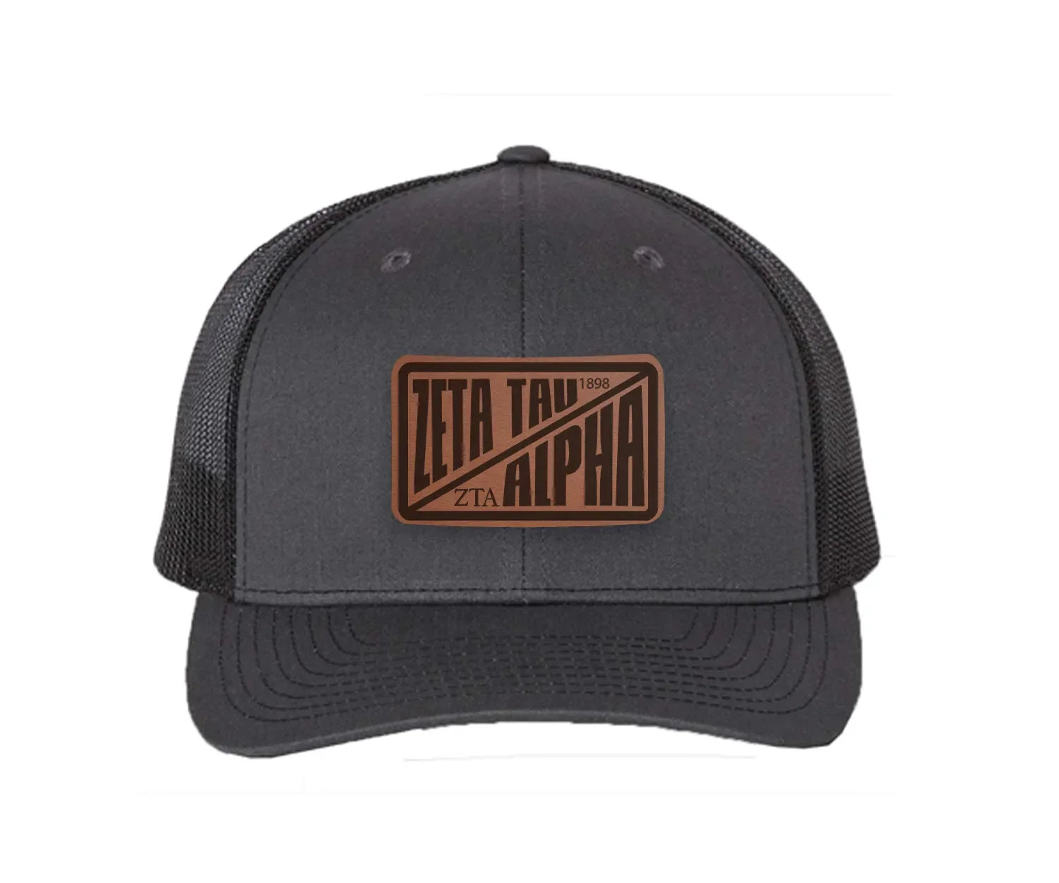 Zeta Tau Alpha Richardson 112 Leatherette Patch Trucker Hat - Divide