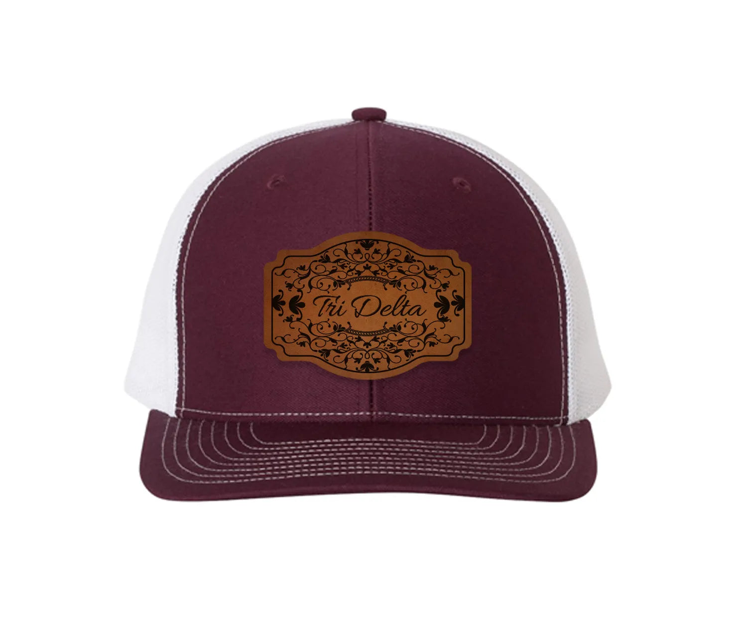Tri Delta Richardson 112 Leatherette Patch Trucker Hat - Scroll
