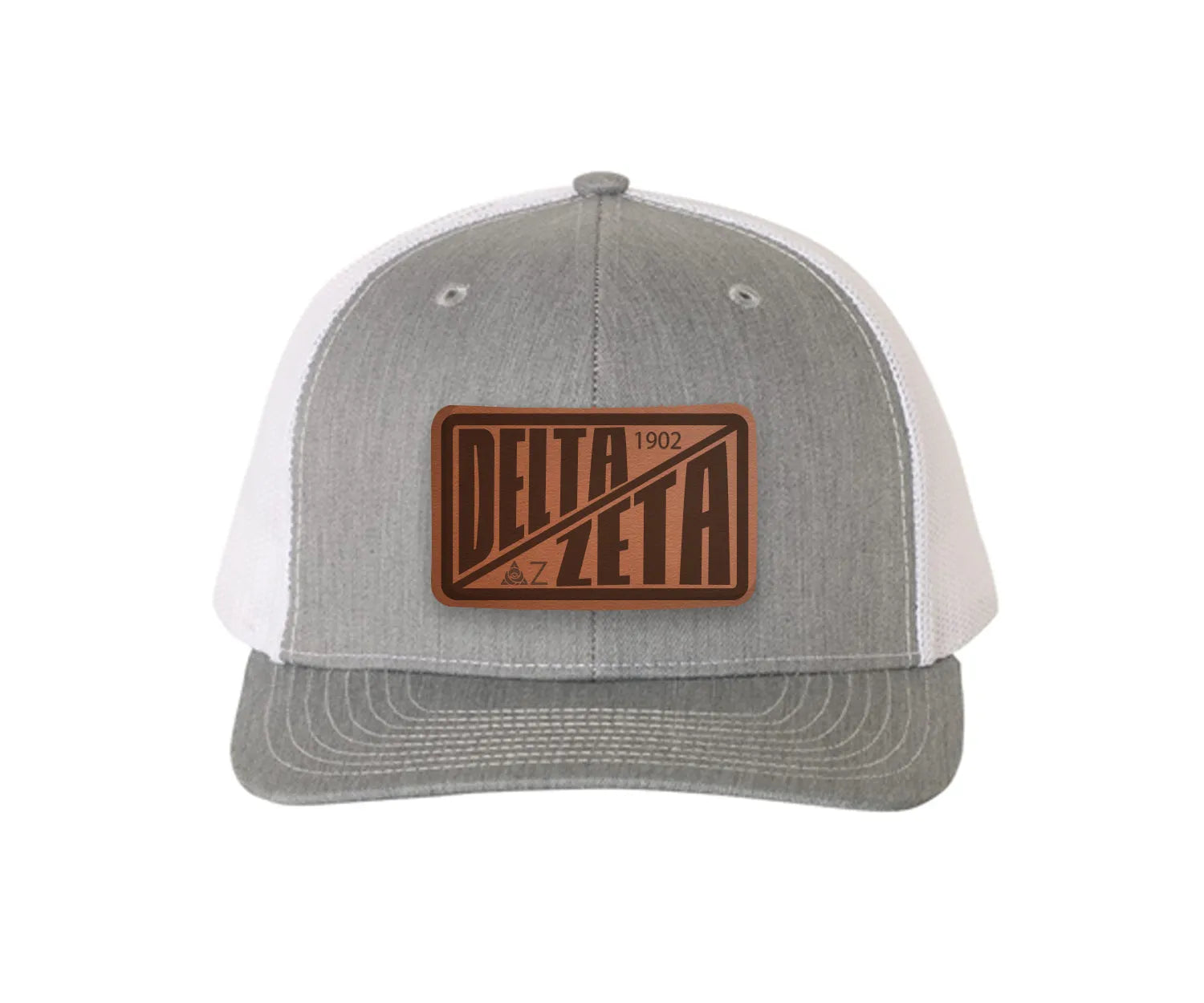 Delta Zeta Richardson 112 Leatherette Patch Trucker Hat - Divide