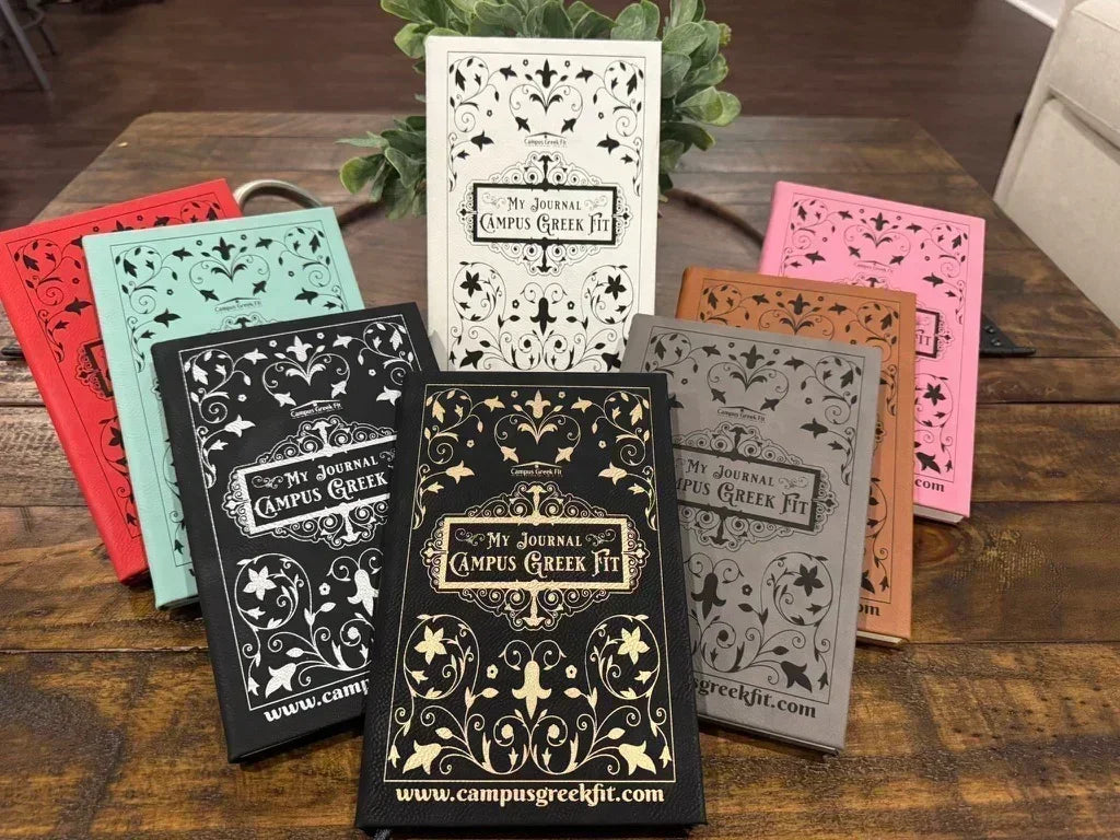 Kappa Kappa Gamma Personalized Leatherette Notebook Journal - Retro Floral