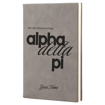 Alpha Delta Pi Personalized Leatherette Notebook Journal