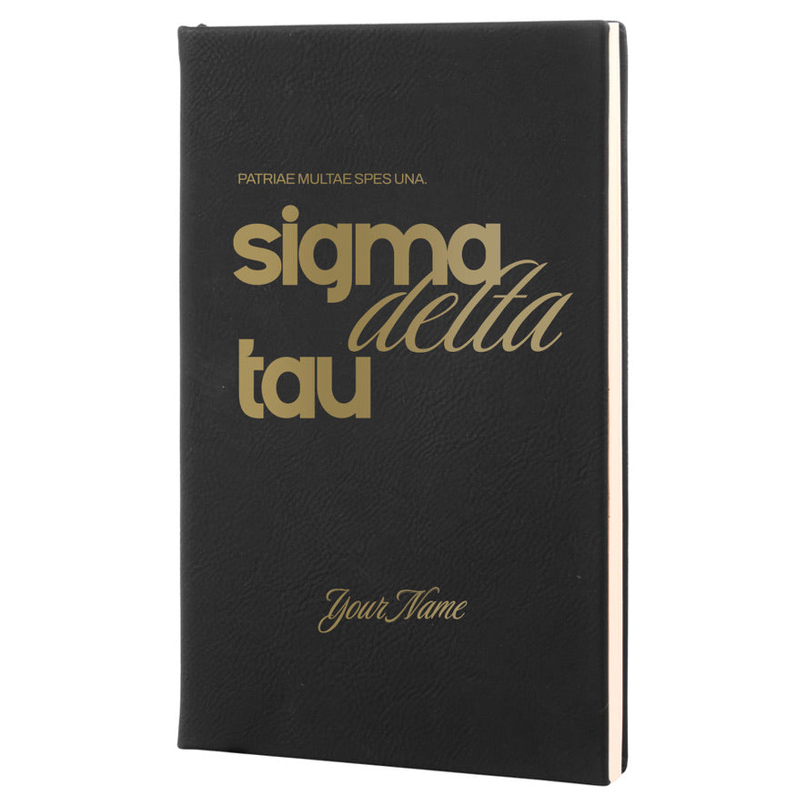 Sigma Delta Tau Personalized Leatherette Notebook Journal