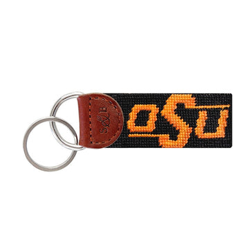 Oklahoma State University Needlepoint Key Fob