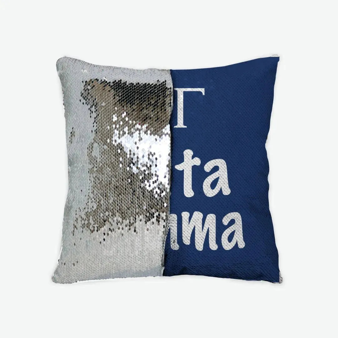 Delta Gamma Sequin Pillow Cover
