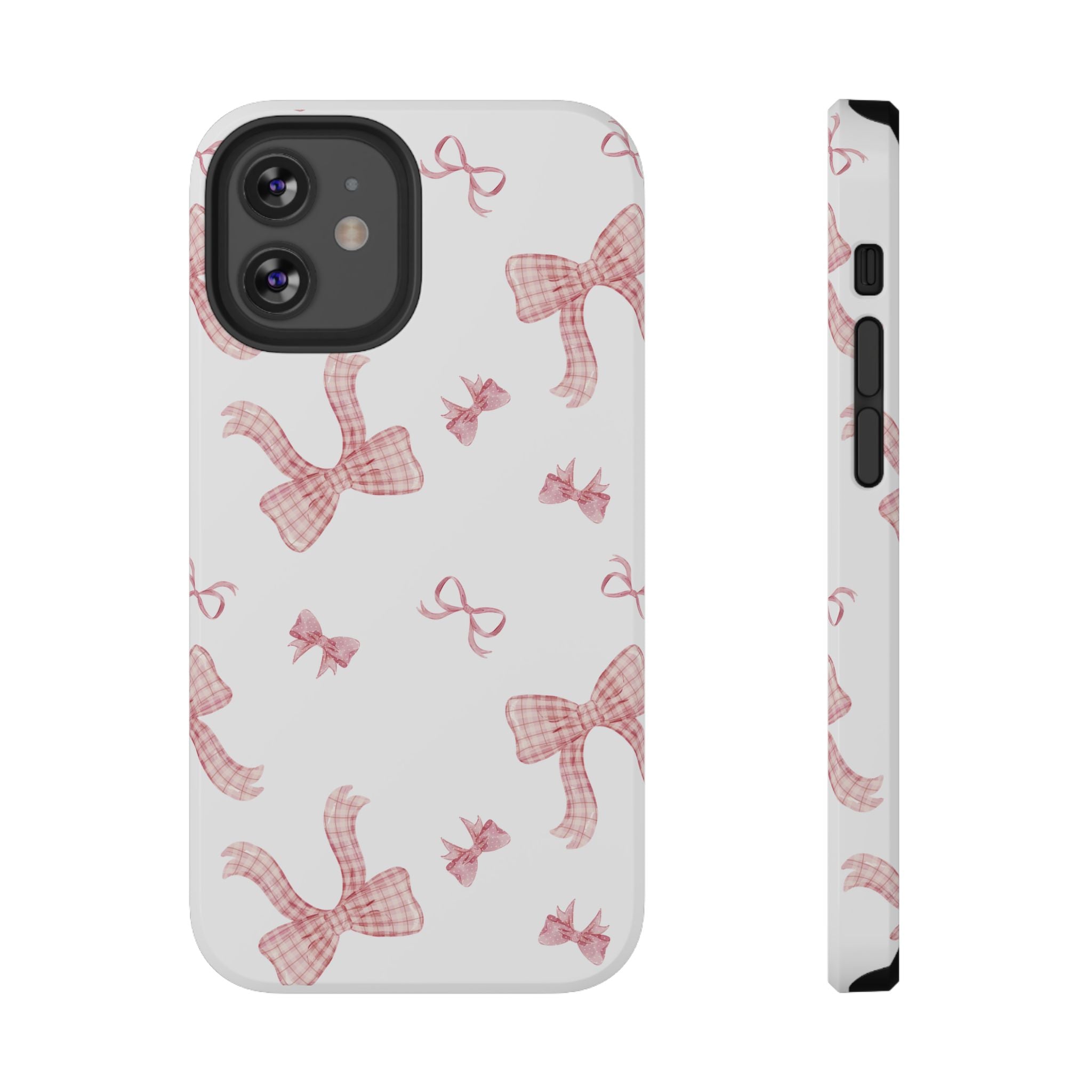 Customizable: Gingham Chic Bow Pattern Phone Case
