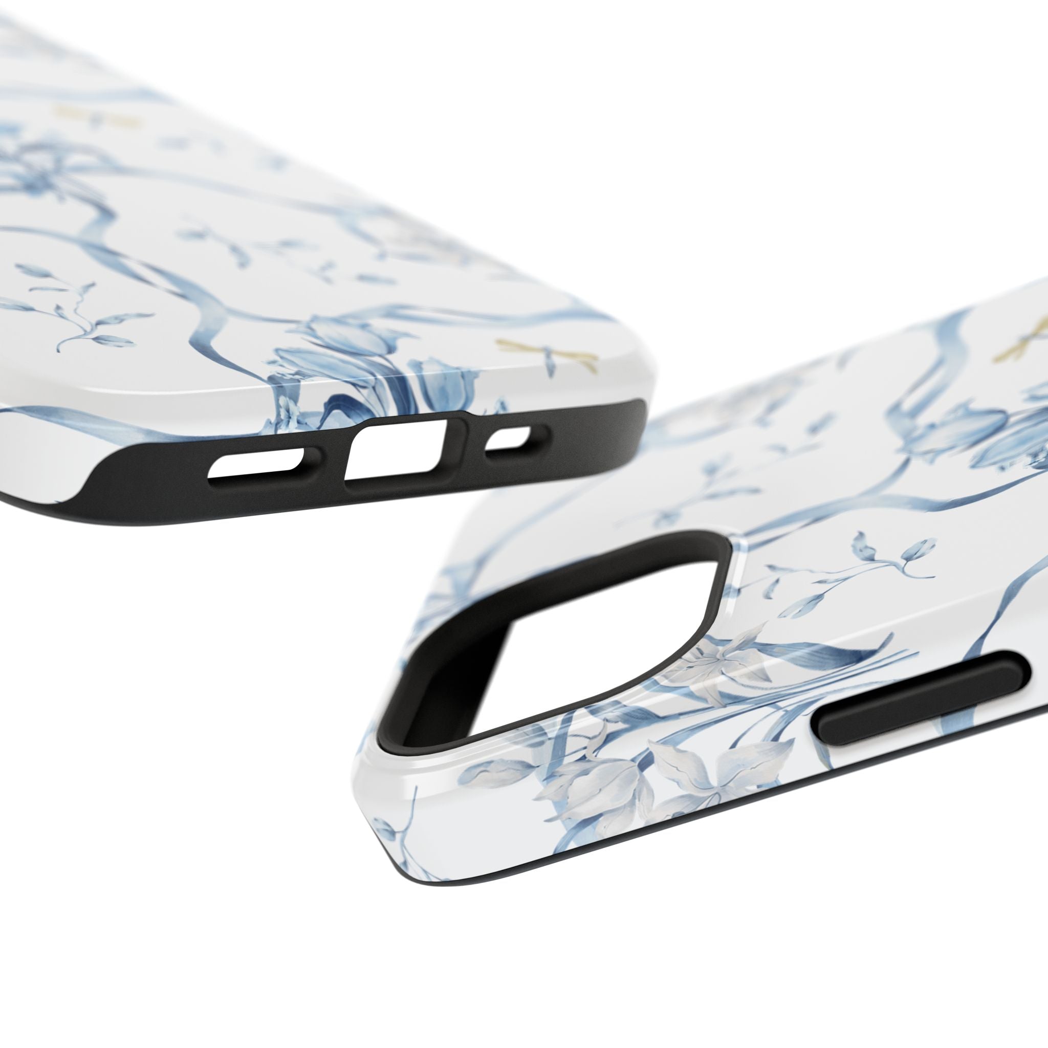 Customizable: Blue Floral-Inspired Phone Case