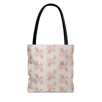 Customizable Tote Bag - Floral Whimsical Girly Aesthetic Design
