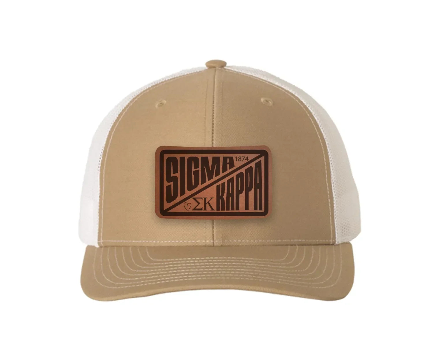 Sigma Kappa Richardson 112 Leatherette Patch Trucker Hat - Divide