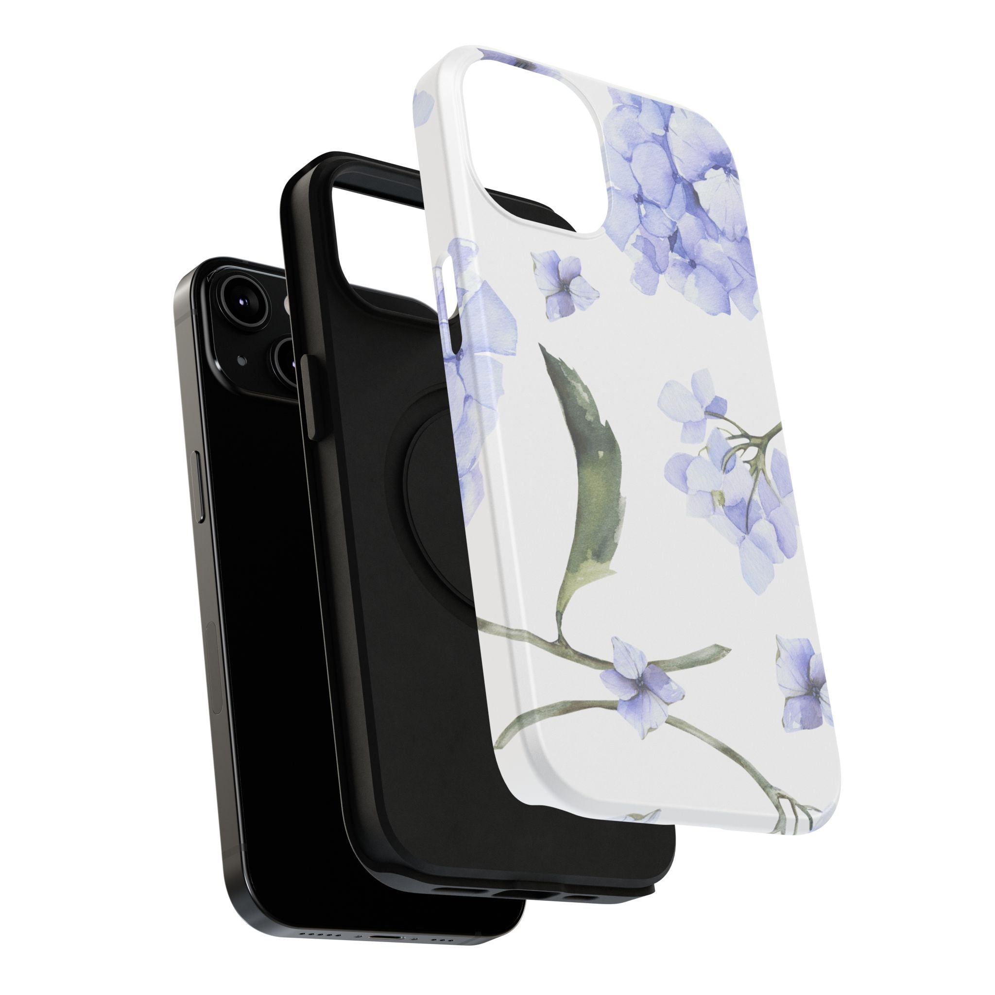 Customizable: Floral Purple Hydrangea Impact-Resistant Phone Case