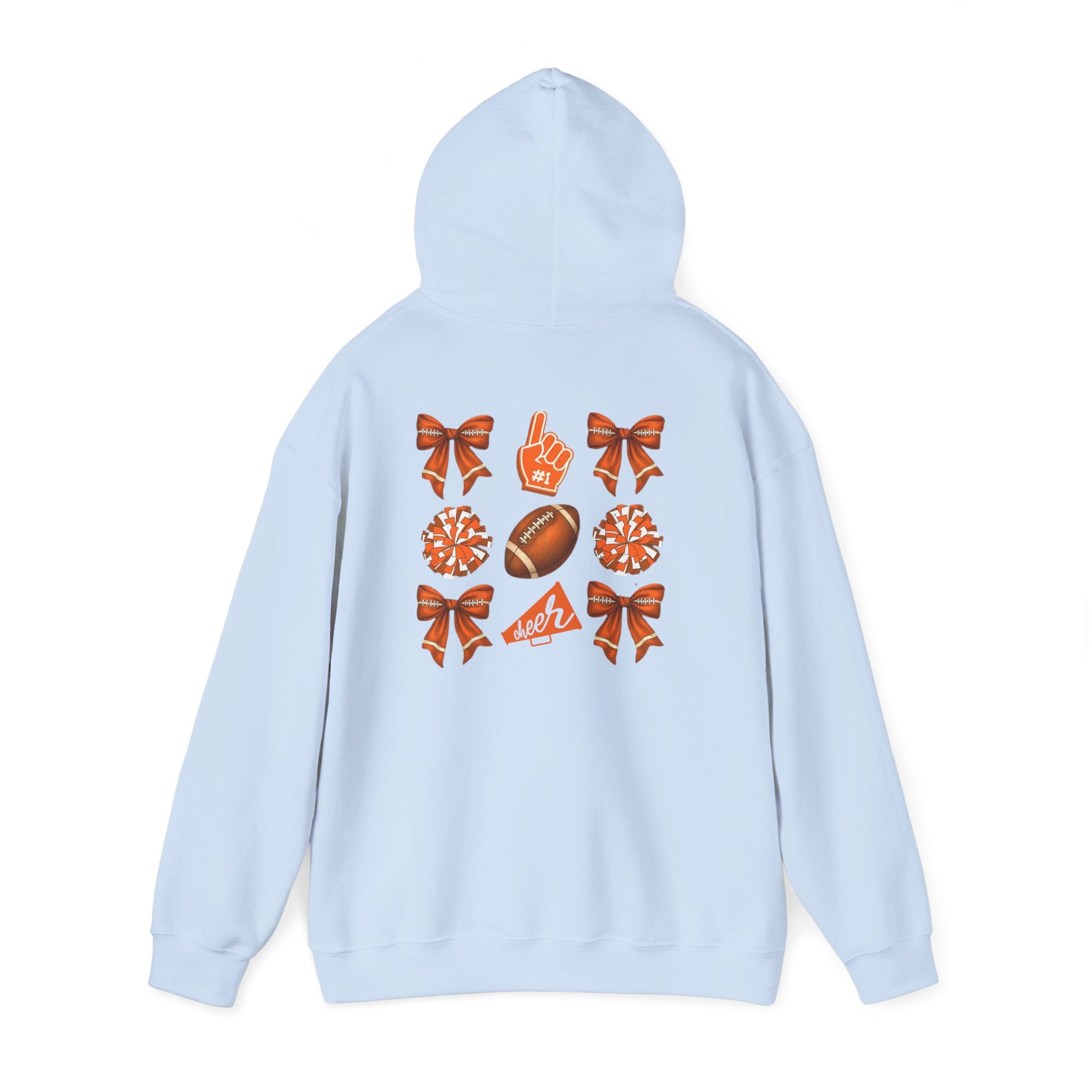 Orange Themed Game Day Hoodie: Perfect for Game Day, Sports Events, Team Spirit, Gift for Cheer Moms, Cozy & Stylish Sweatshirt