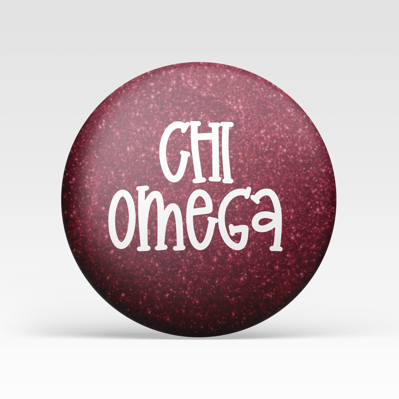 Chi Omega Maroon Glitter