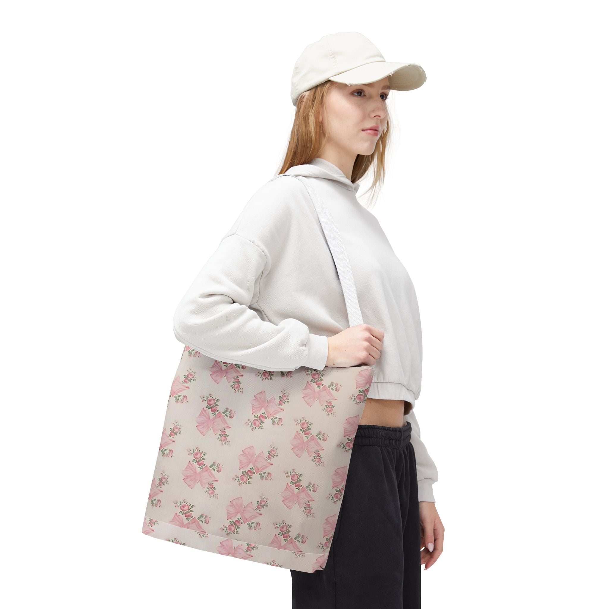 Customizable Tote Bag - Floral Whimsical Girly Aesthetic Design