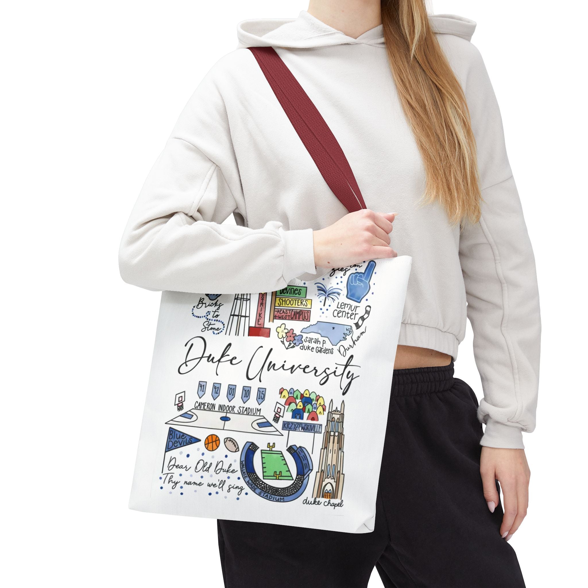 Duke University Tote Bag, College Spirit Bag, Campus Life Accessory, School Pride Gift, Eco-Friendly Shopping Bag