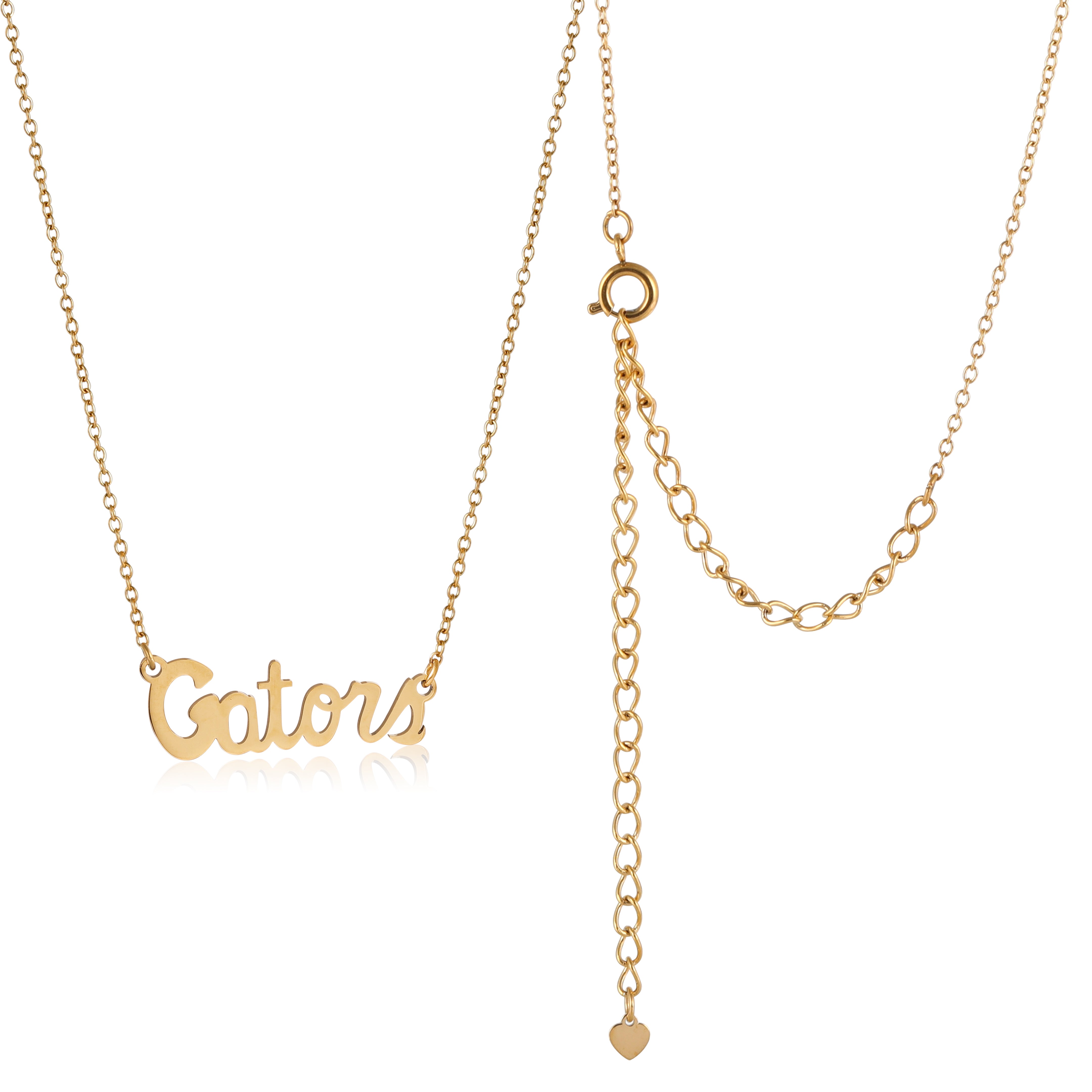 Florida Gators Script Necklace - 18K Gold Plated