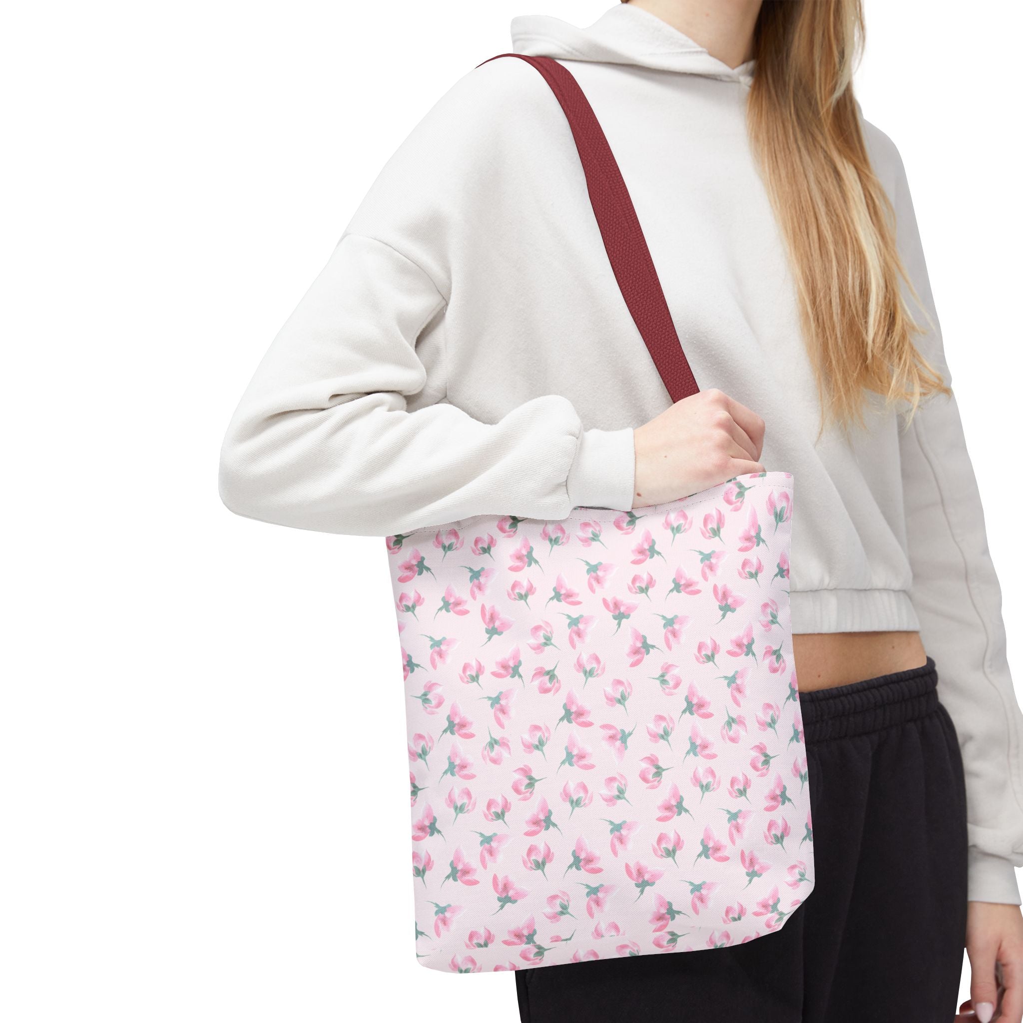 Customizable: Chic Floral Tote Bag, Versatile Shopping Bag, Pretty Grocery Tote, Cute Beach Bag, Stylish Gift for Her