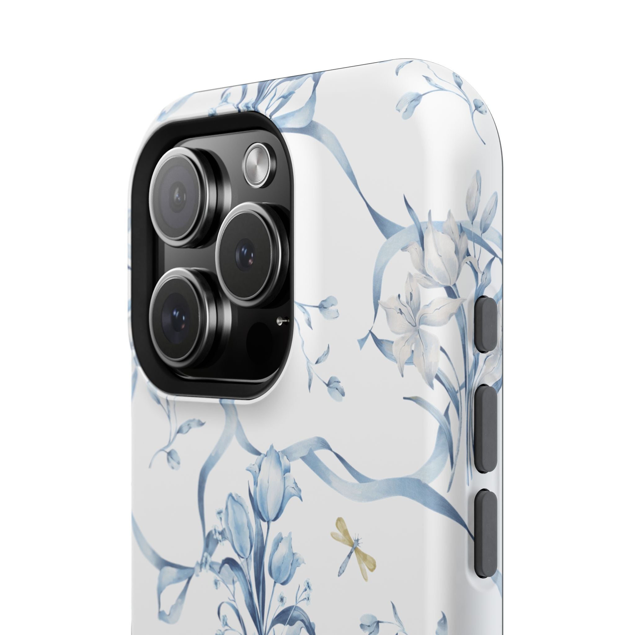 Customizable: Blue Floral-Inspired Phone Case