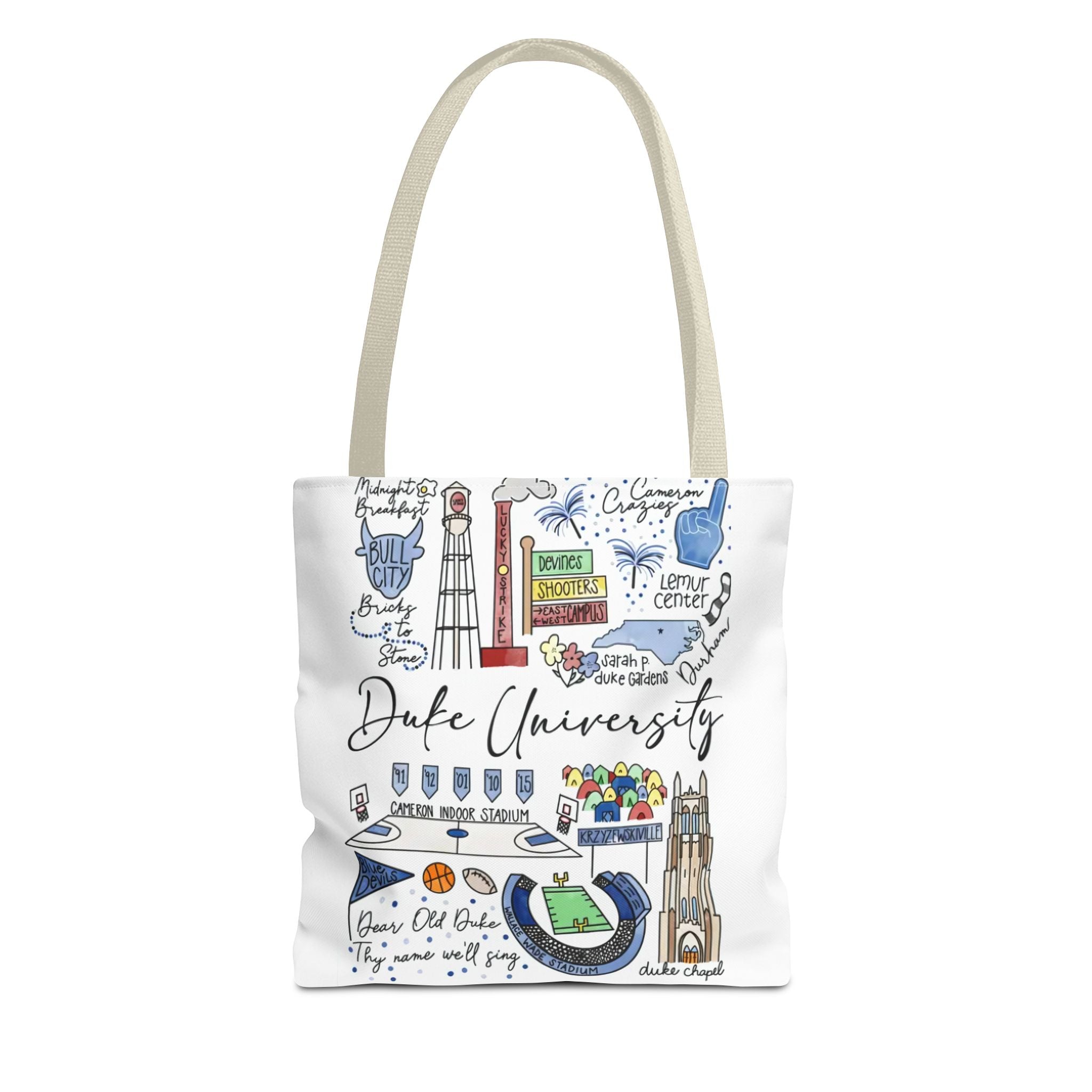 Duke University Tote Bag, College Spirit Bag, Campus Life Accessory, School Pride Gift, Eco-Friendly Shopping Bag