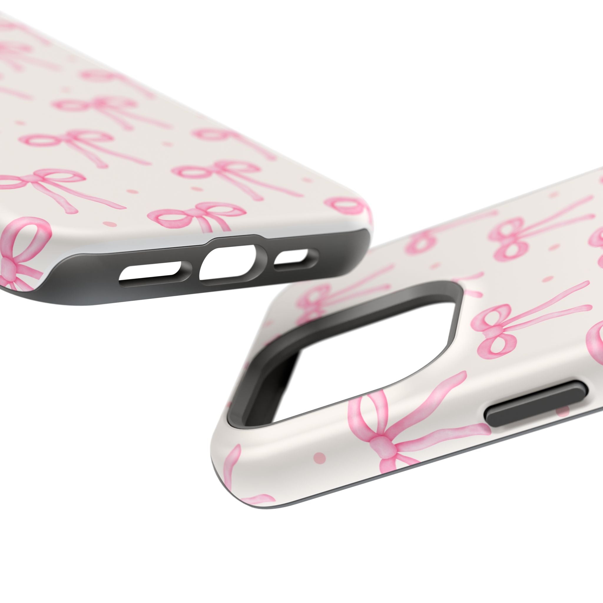 Customizable: Cute Pink Bow Impact-Resistant Phone Case