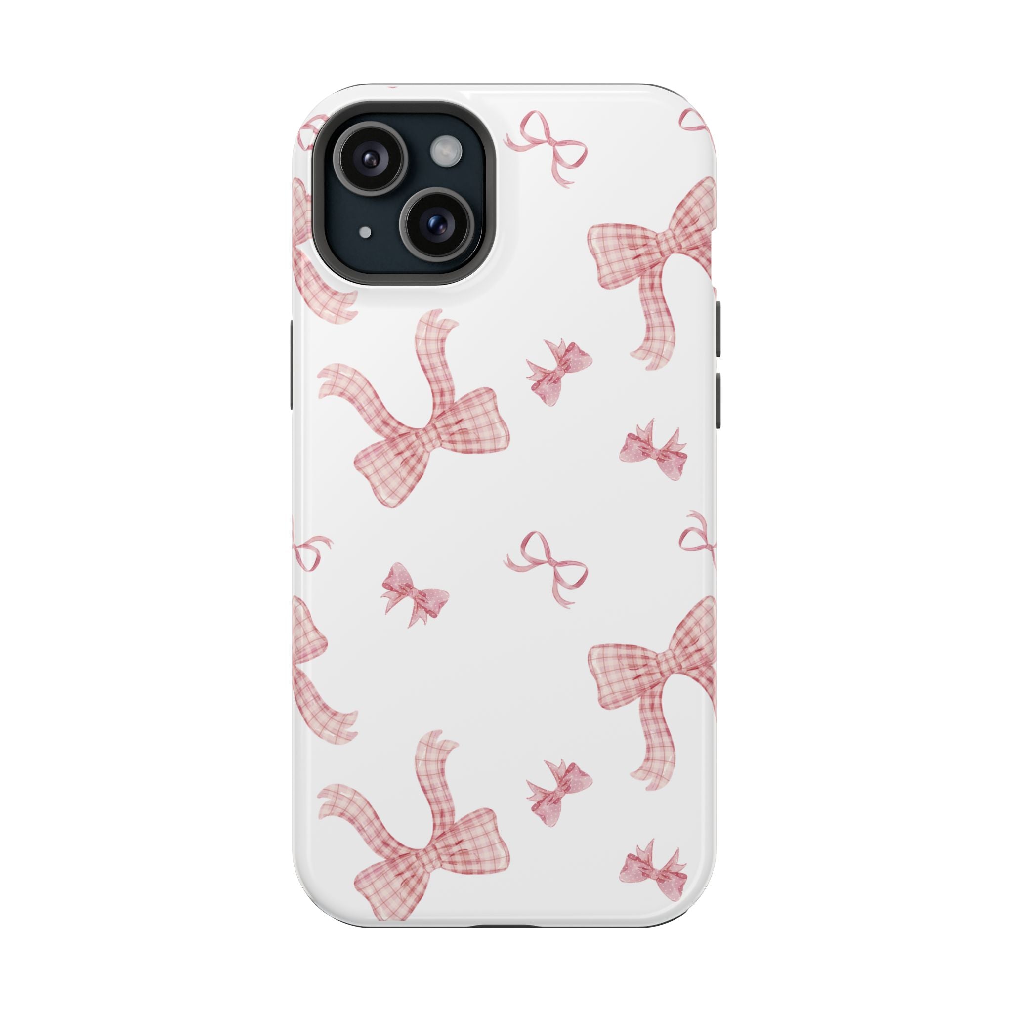 Customizable: Gingham Chic Bow Pattern Phone Case