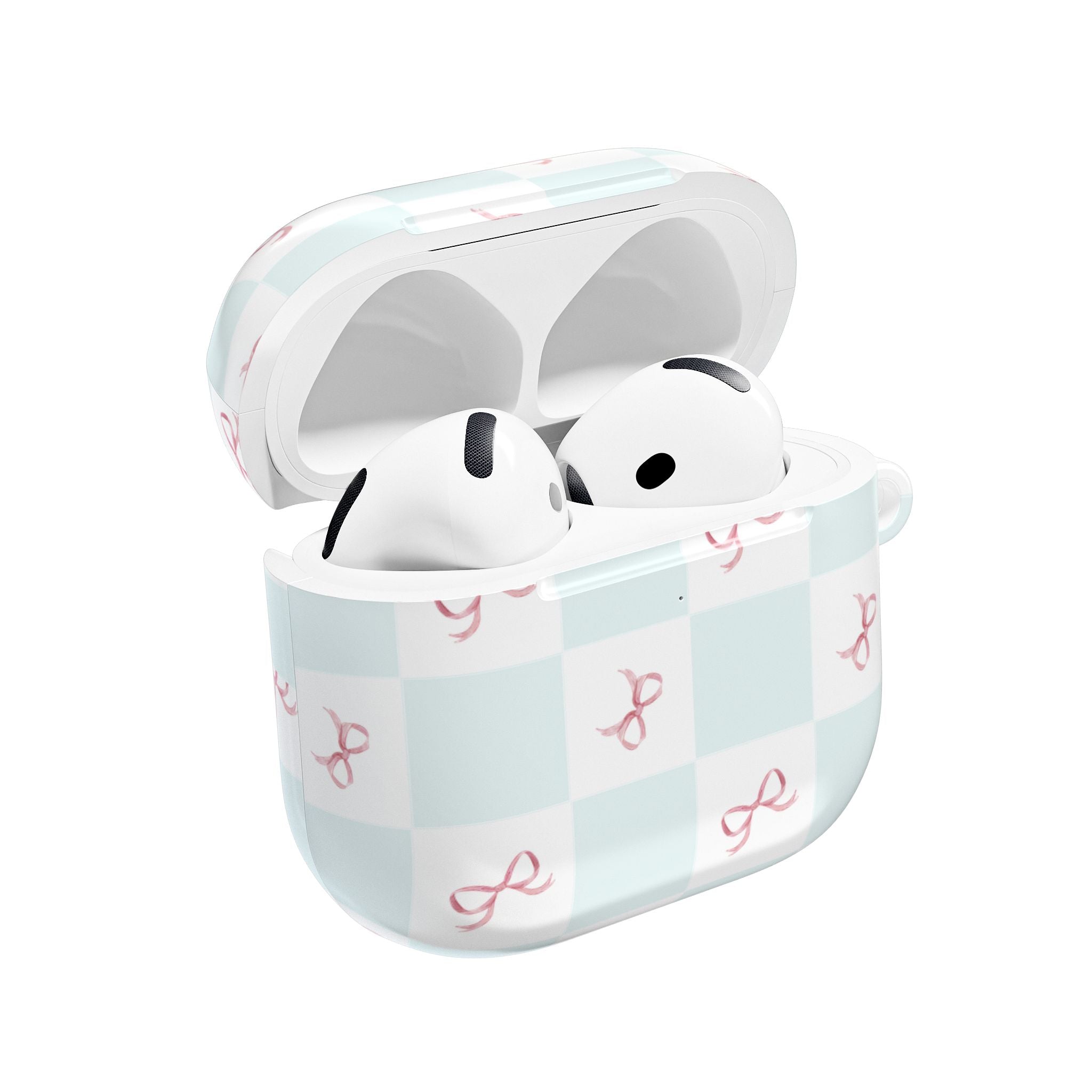 Customizable: Chic AirPod Case with Pink Ribbon Design, Trendy AirPod Case