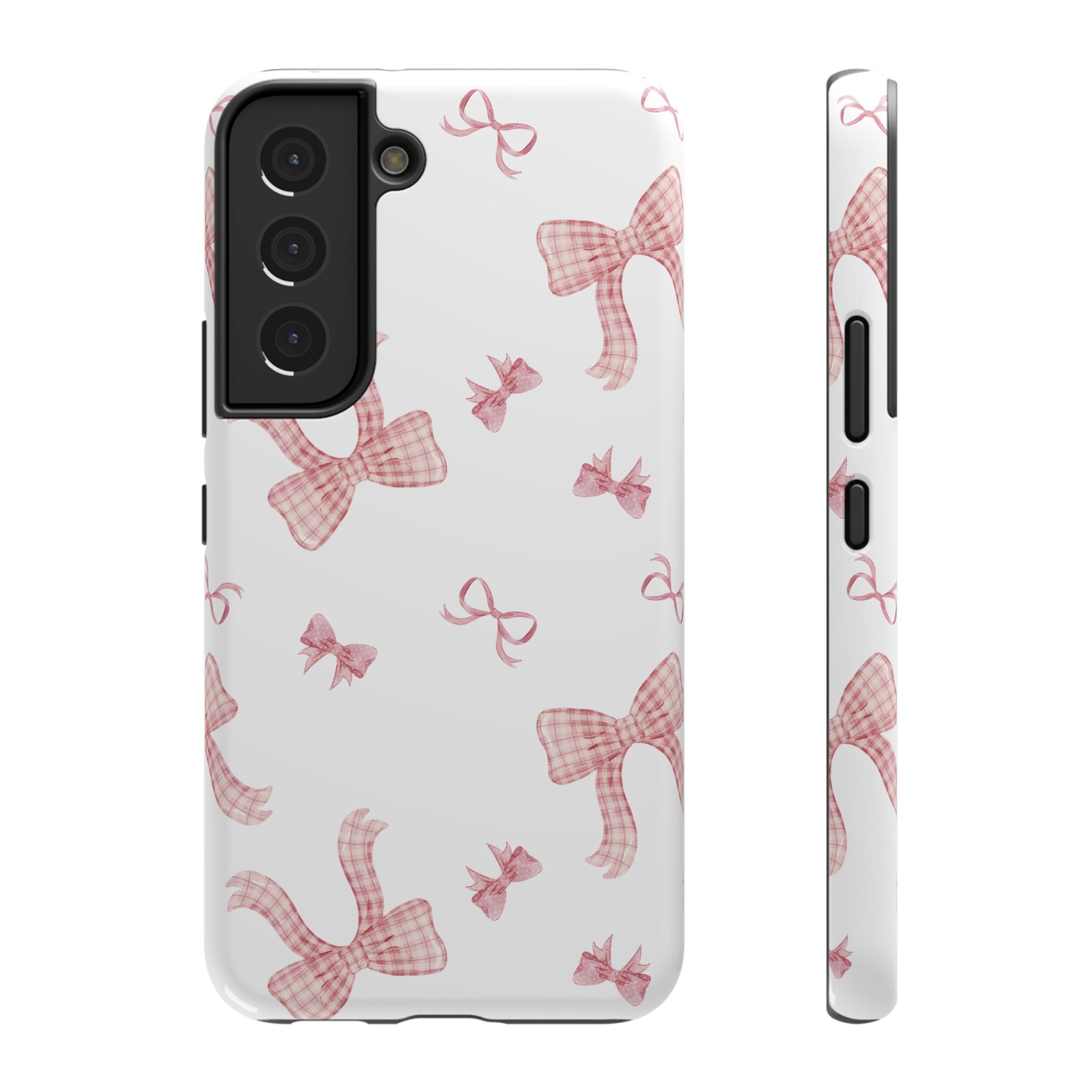 Customizable: Gingham Chic Bow Pattern Phone Case