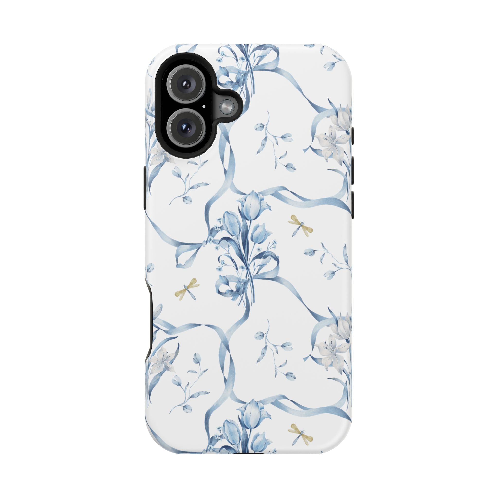 Customizable: Blue Floral-Inspired Phone Case