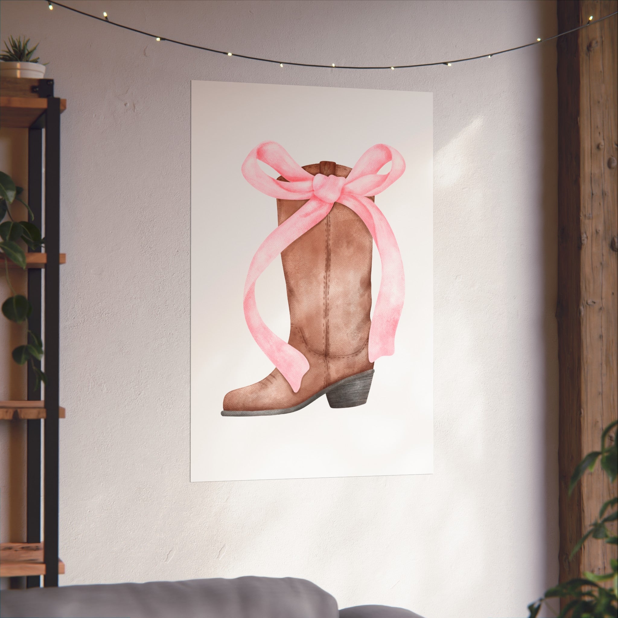 Cowgirl Coquette Bow Poster