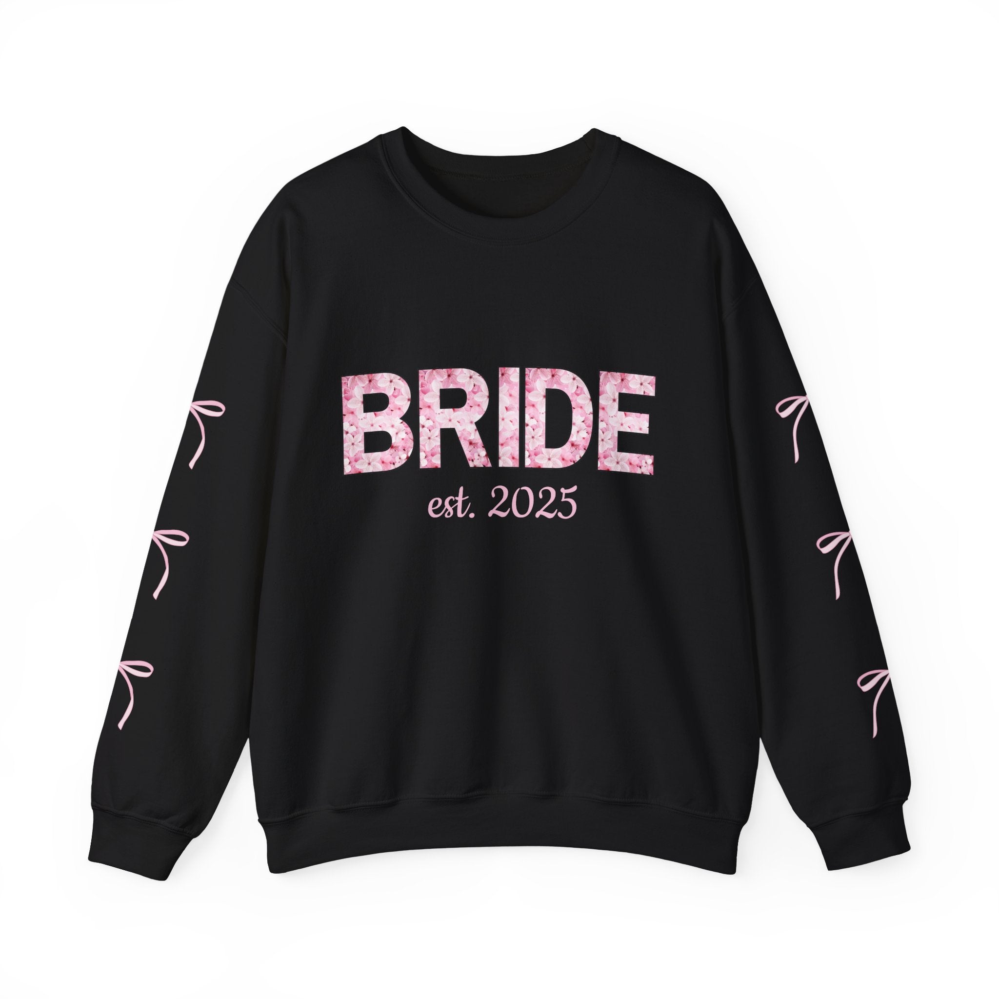Floral Bride Sweatshirt - Customizable Wedding Date and Name