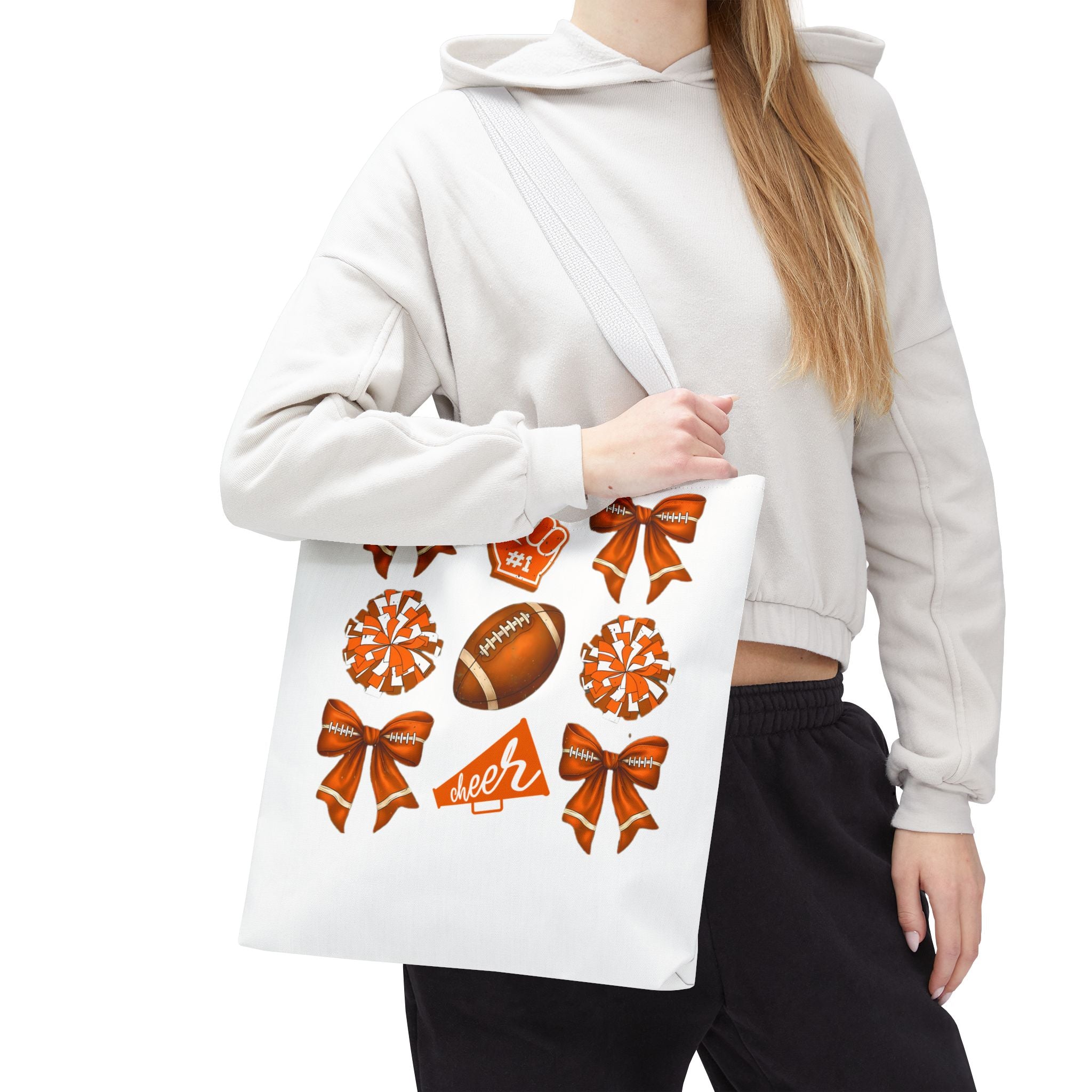 Orange Themed Game Day Tote Bag - College Commitment & Graduation Gift - School Pride Design