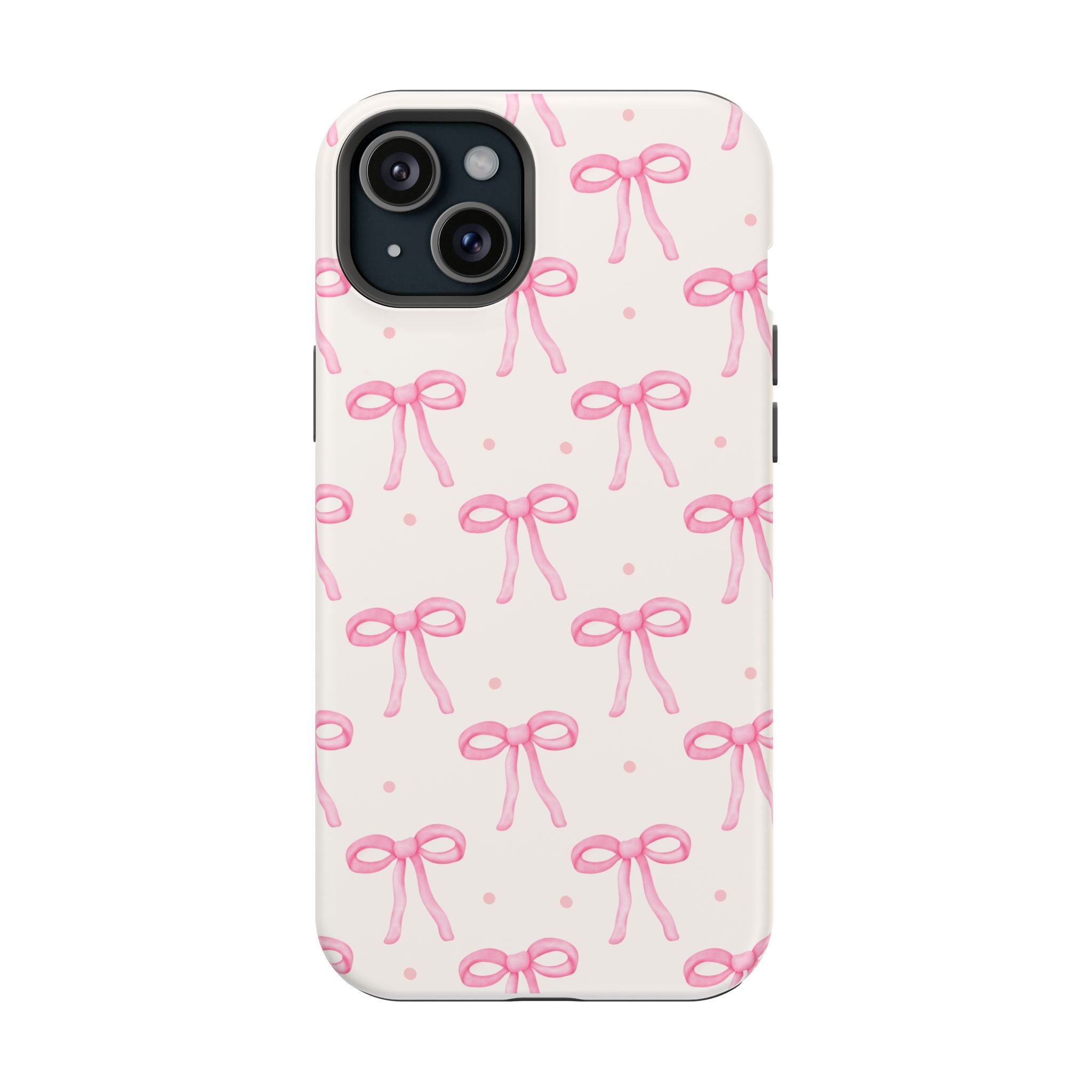 Customizable: Cute Pink Bow Impact-Resistant Phone Case