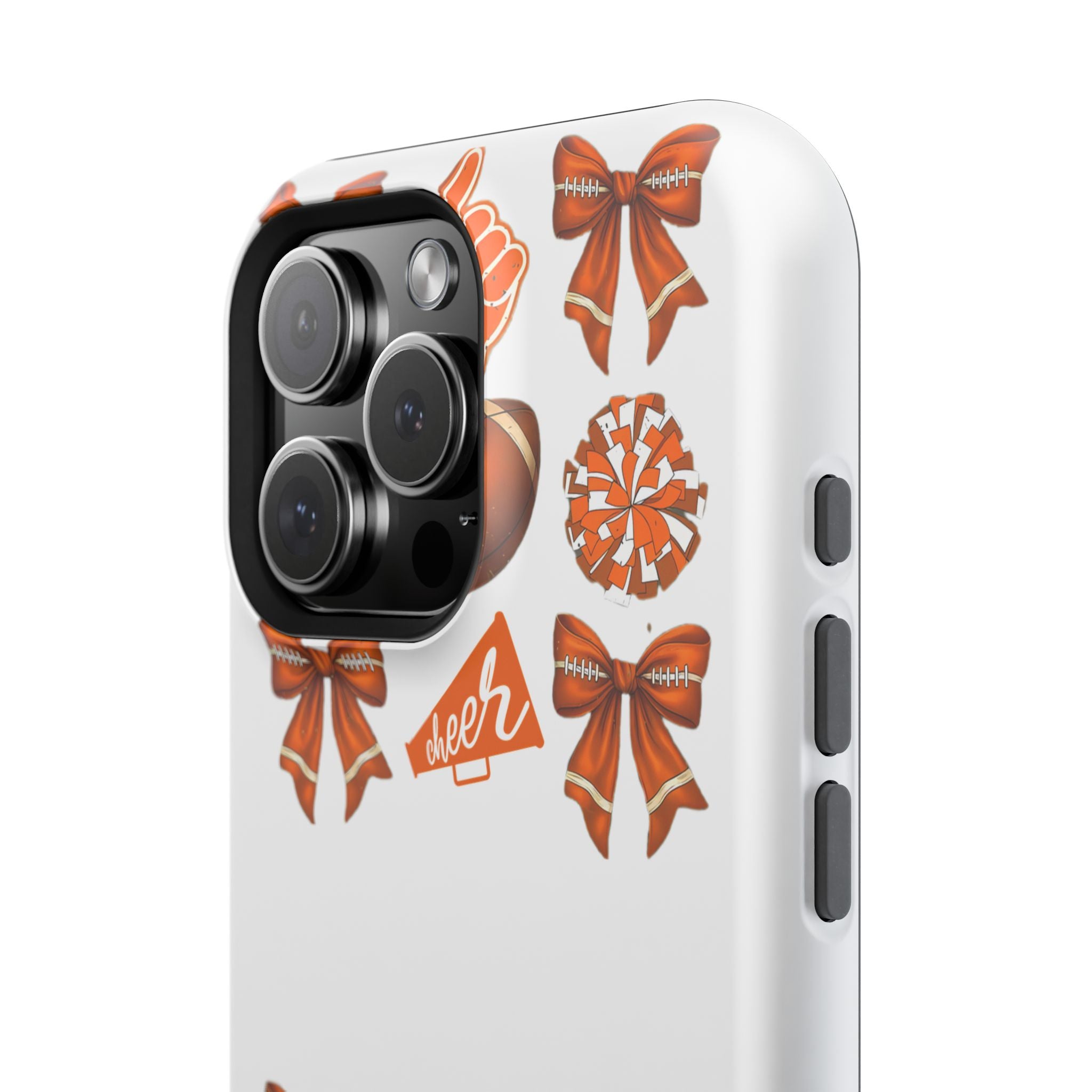 Customizable Orange-Themed Football Team Spirit Phone Case - Cheerful Accessories for Game Day, Unique Design for Fans, Sports Gift, Fall Celebrations, Team Pride