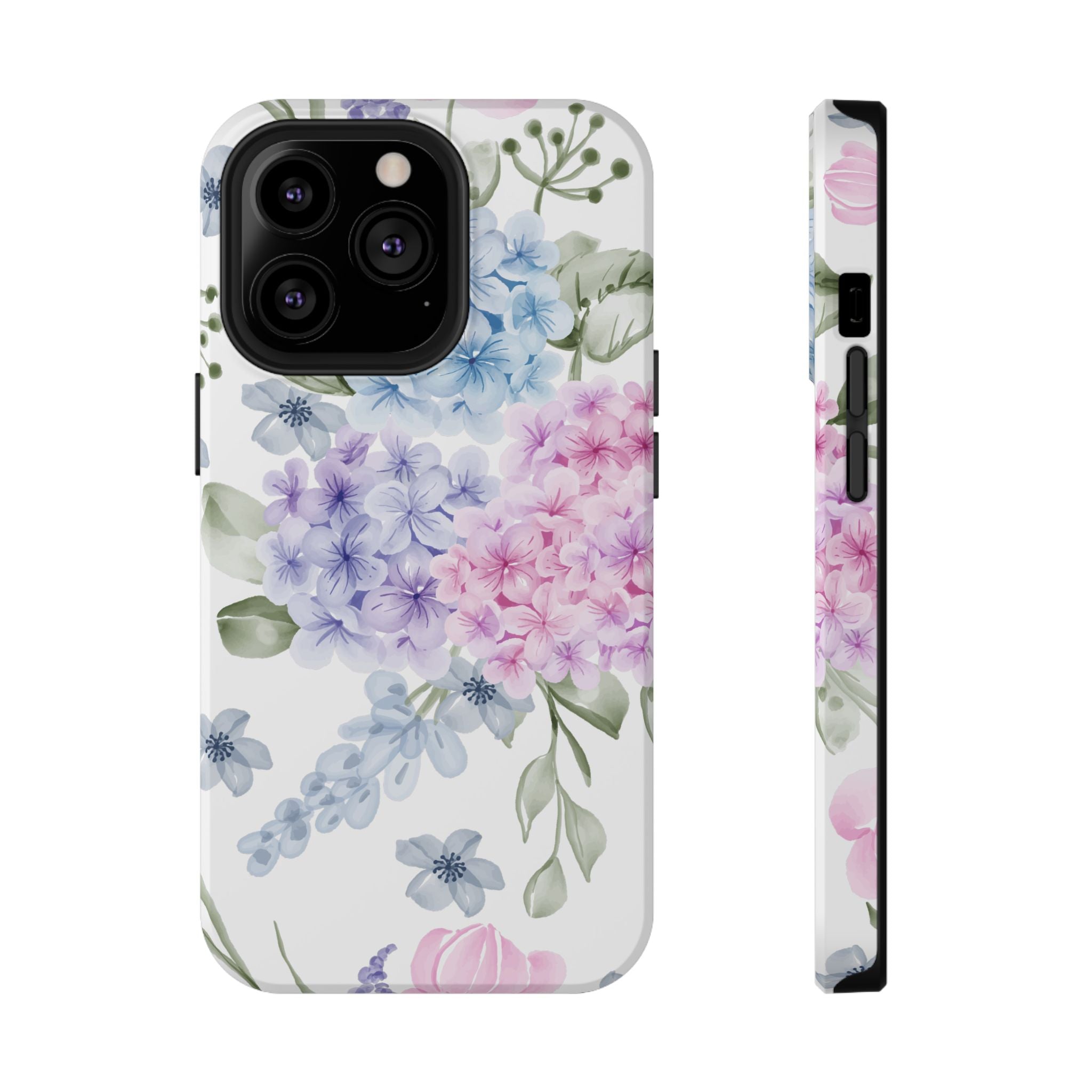 Customizable: Floral Hydrangea Impact-Resistant Phone Case
