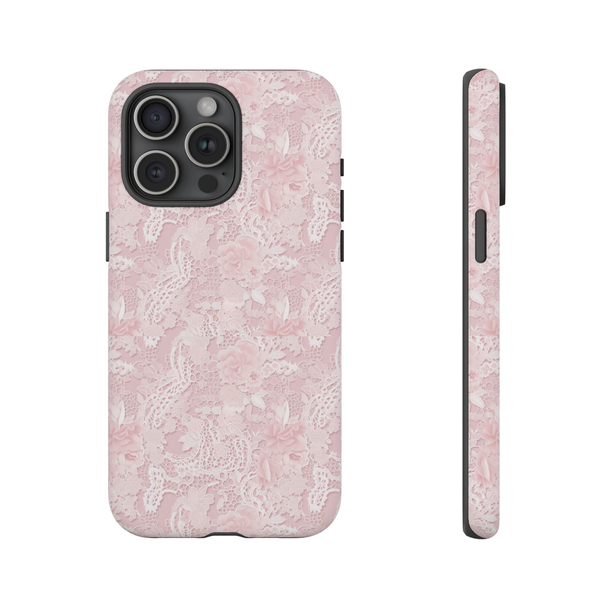 Customizable: Pink Floral Phone Case, Stylish Tough Cases, Unique Gift for Her, Cute Phone Accessories, Floral Tech Cover