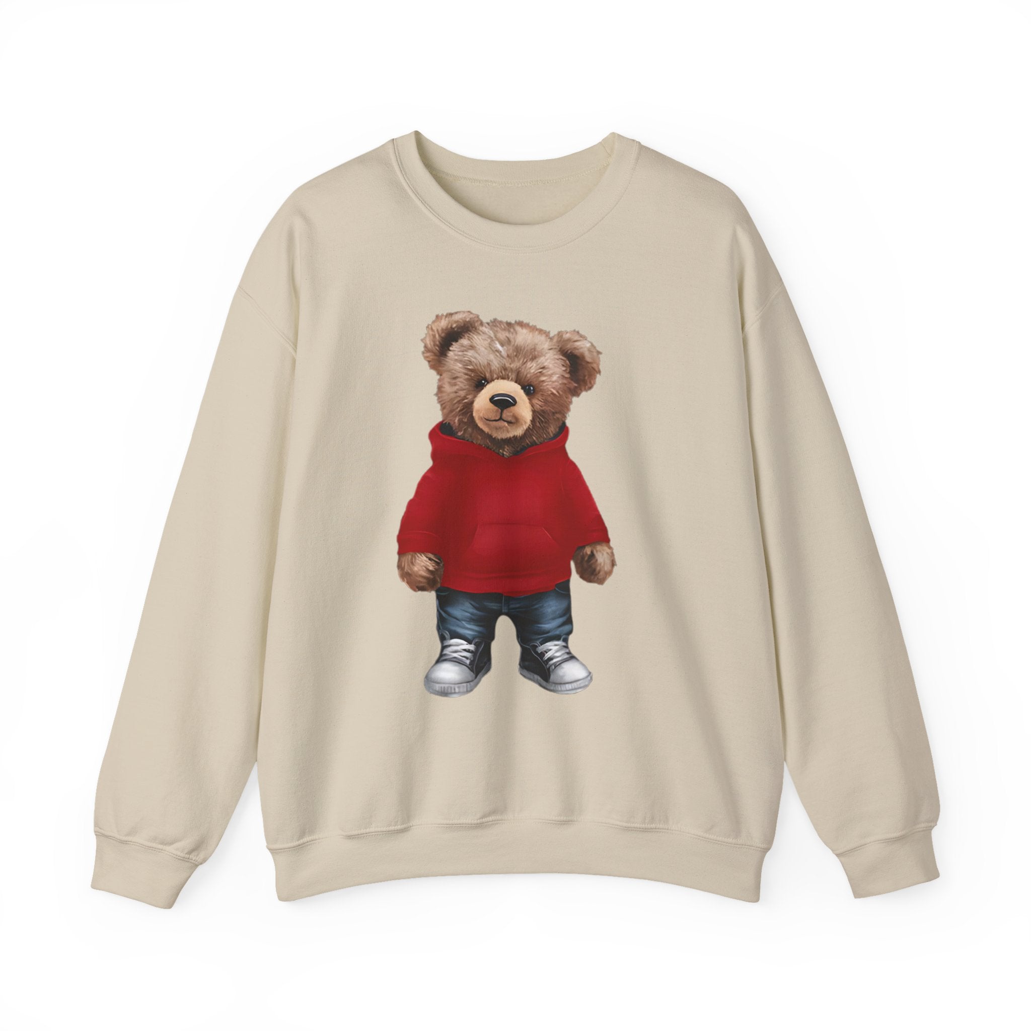 CUSTOMIZABLE: Cozy Bear Red Hoodie Sweatshirt Crewneck