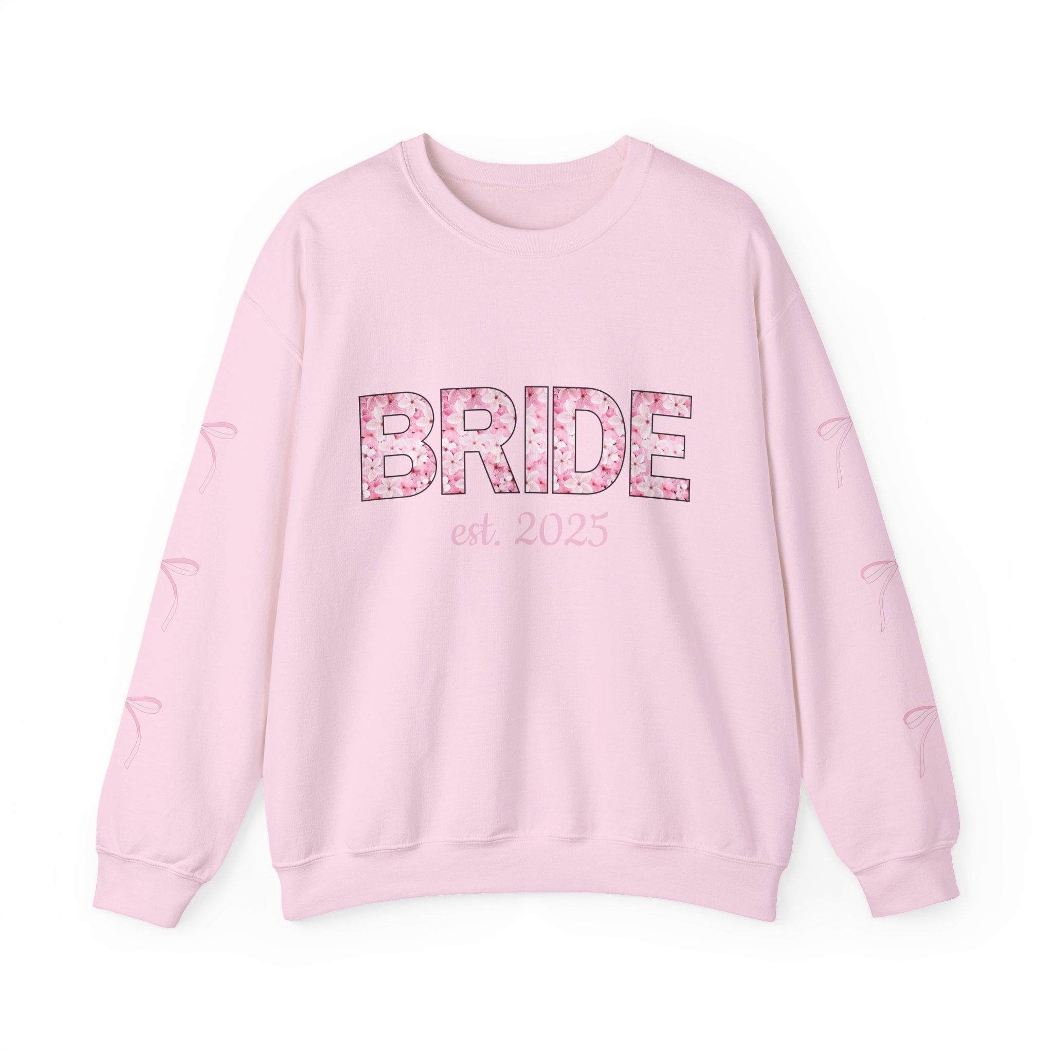 Floral Bride Sweatshirt - Customizable Wedding Date and Name