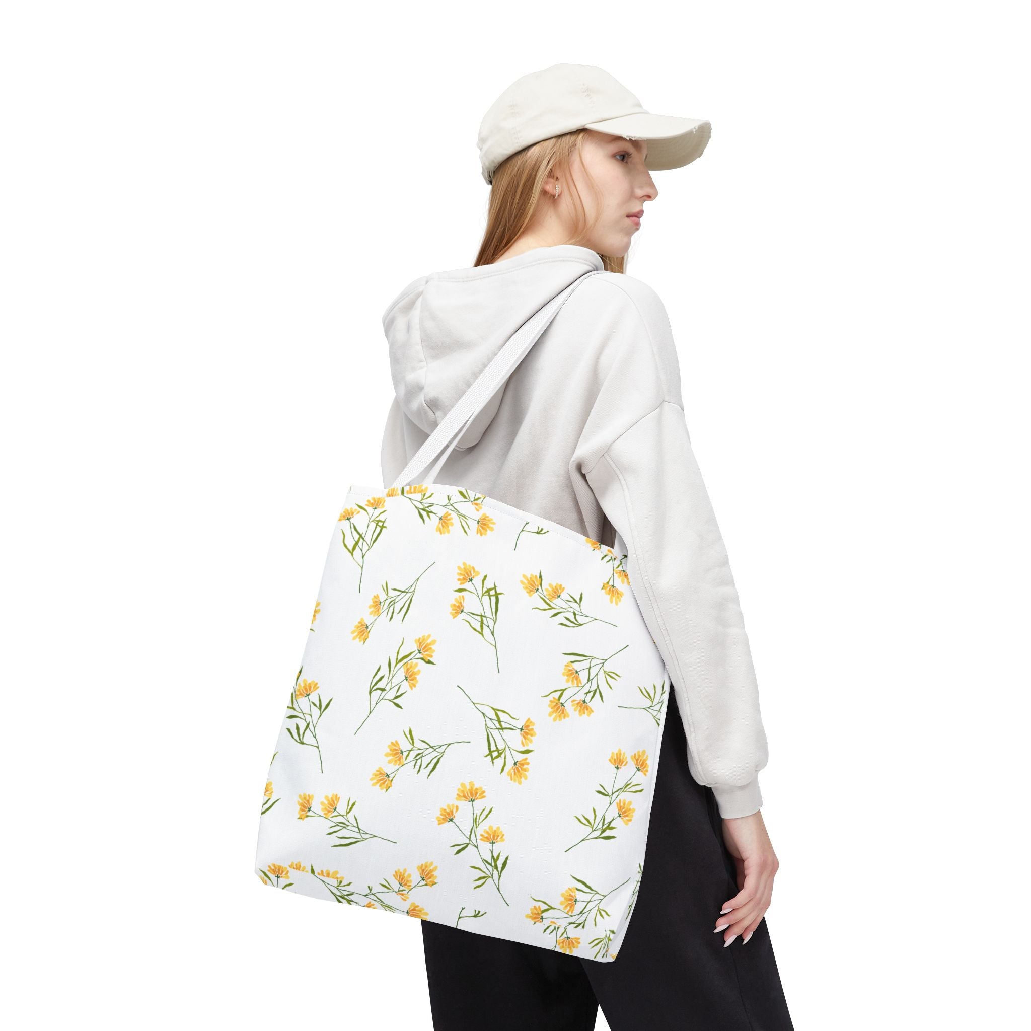 Customizable: Yellow Floral Tote Bag