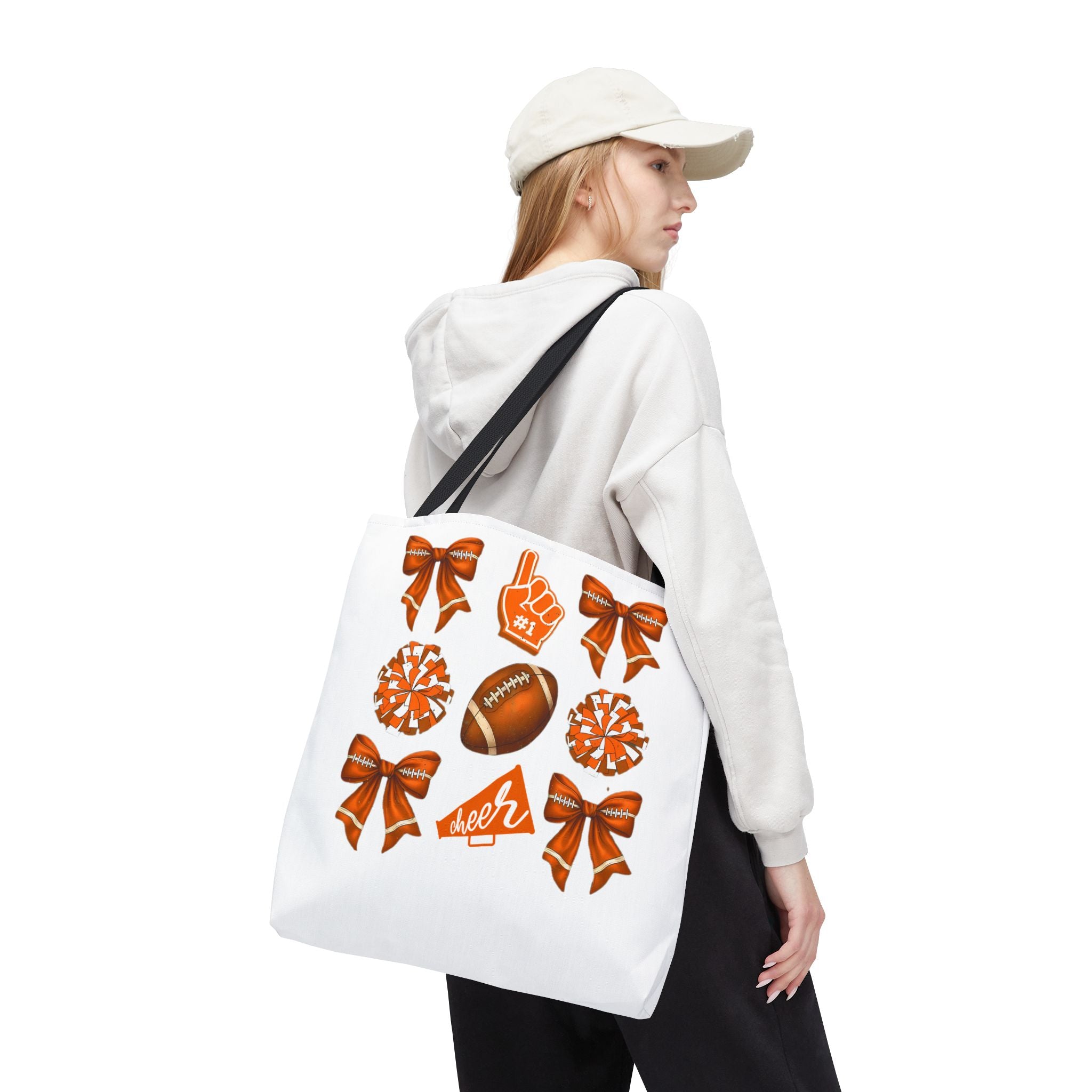 Orange Themed Game Day Tote Bag - College Commitment & Graduation Gift - School Pride Design